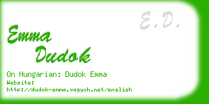 emma dudok business card